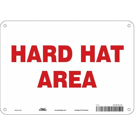 Safety Sign, 7 in Height, 10 in Width, Aluminum, Vertical Rectangle, English, 466K09 MPN:466K09