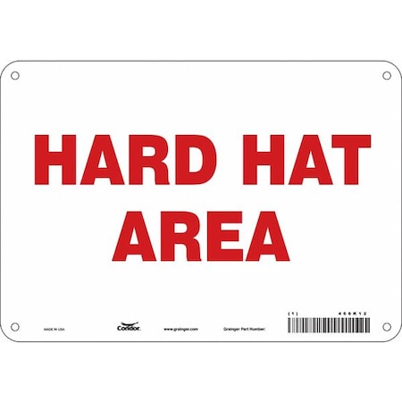 Safety Sign, 7 in Height, 10 in Width, Polyethylene, Vertical Rectangle, English, 466K12 MPN:466K12