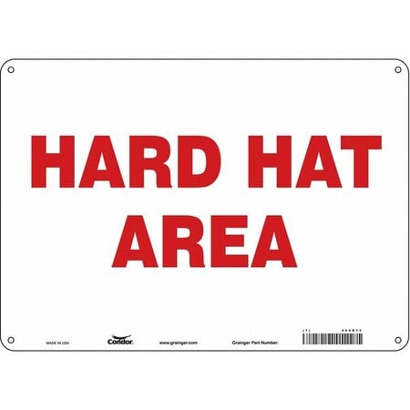 Safety Sign, 10 in Height, 14 in Width, Polyethylene, Horizontal Rectangle, English, 466K13 MPN:466K13