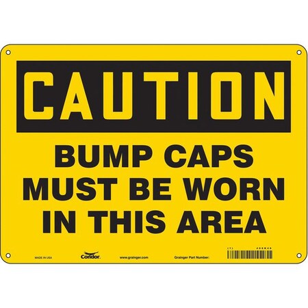 Safety Sign, 10 in Height, 14 in Width, Polyethylene, Horizontal Rectangle, English, 466K46 MPN:466K46