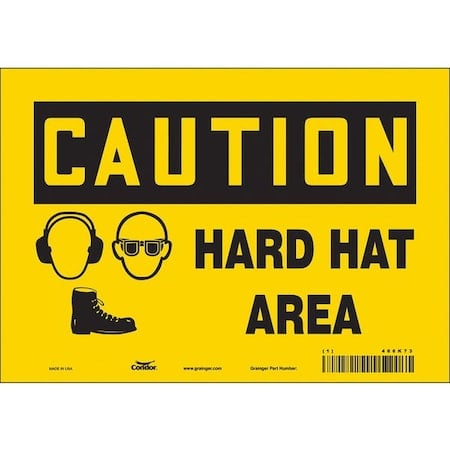 Safety Sign, 7 in Height, 10 in Width, Vinyl, Vertical Rectangle, English, 466K73 MPN:466K73