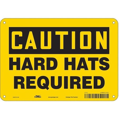 Safety Sign, 7 in Height, 10 in Width, Aluminum, Vertical Rectangle, English, 466L12 MPN:466L12
