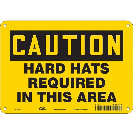 Safety Sign, 7 in Height, 10 in Width, Polyethylene, Vertical Rectangle, English, 466L38 MPN:466L38