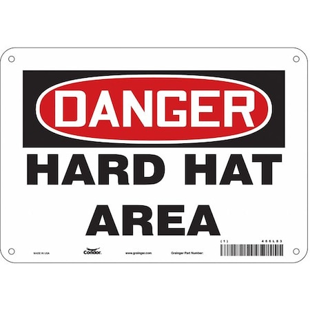 Safety Sign, 7 in Height, 10 in Width, Aluminum, Vertical Rectangle, English, 466L83 MPN:466L83