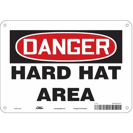 Safety Sign, 7 in Height, 10 in Width, Polyethylene, Vertical Rectangle, English, 466L87 MPN:466L87