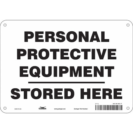 Safety Sign, 7 in Height, 10 in Width, Aluminum, Vertical Rectangle, English, 466N87 MPN:466N87