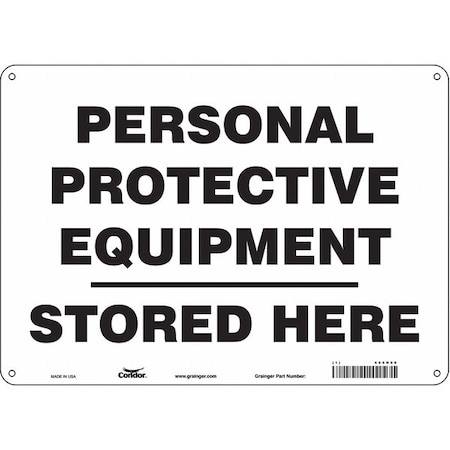 Safety Sign, 10 in Height, 14 in Width, Polyethylene, Horizontal Rectangle, English, 466N90 MPN:466N90