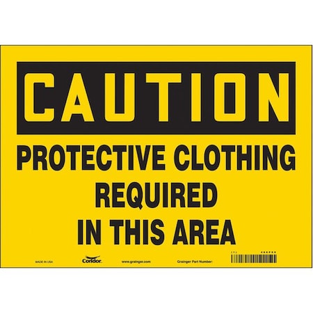 Safety Sign, 10 in Height, 14 in Width, Vinyl, Horizontal Rectangle, English, 466P09 MPN:466P09