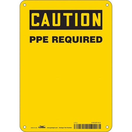 Safety Sign, 10 in Height, 7 in Width, Polyethylene, Horizontal Rectangle, English, 466P43 MPN:466P43