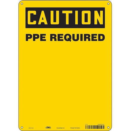 Safety Sign, 14 in Height, 10 in Width, Polyethylene, Vertical Rectangle, English, 466P44 MPN:466P44