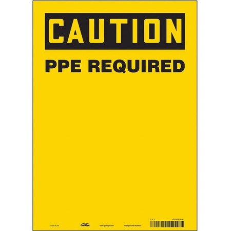 Safety Sign, 14 in Height, 10 in Width, Vinyl, Vertical Rectangle, English, 466P46 MPN:466P46