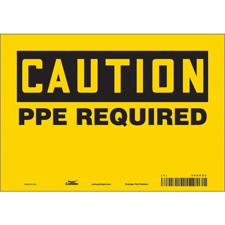 Safety Sign, 7 in Height, 10 in Width, Vinyl, Vertical Rectangle, English, 466P52 MPN:466P52