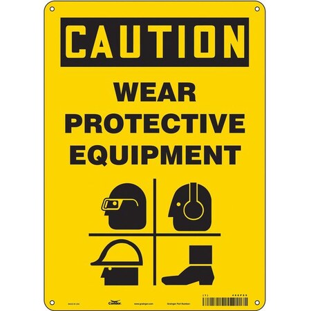 Safety Sign, 14 in Height, 10 in Width, Polyethylene, Vertical Rectangle, English, 466P89 MPN:466P89