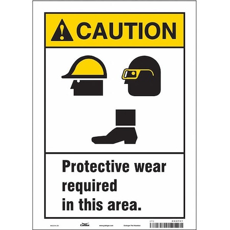 Safety Sign, 14 in Height, 10 in Width, Vinyl, Vertical Rectangle, English, 466P97 MPN:466P97
