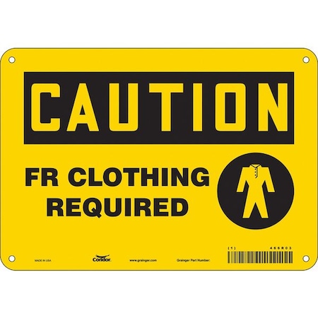Safety Sign, 7 in Height, 10 in Width, Polyethylene, Vertical Rectangle, English, 466R03 MPN:466R03
