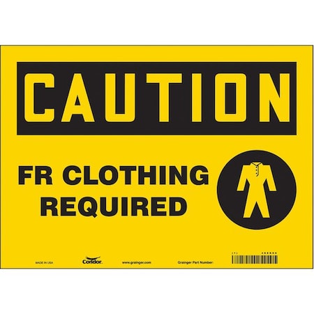 Safety Sign, 10 in Height, 14 in Width, Vinyl, Horizontal Rectangle, English, 466R06 MPN:466R06