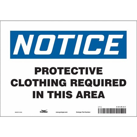 Safety Sign, 7 in Height, 10 in Width, Vinyl, Vertical Rectangle, English, 466R44 MPN:466R44