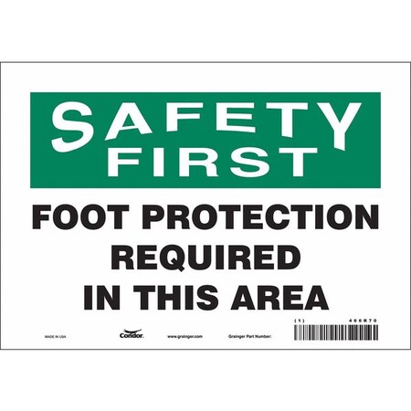 Safety Sign, 7 in Height, 10 in Width, Vinyl, Vertical Rectangle, English, 466R70 MPN:466R70