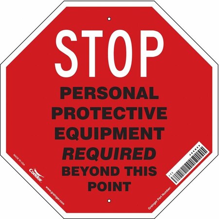 Safety Sign, 18 inx18 in, Polyethylene MPN:466R89