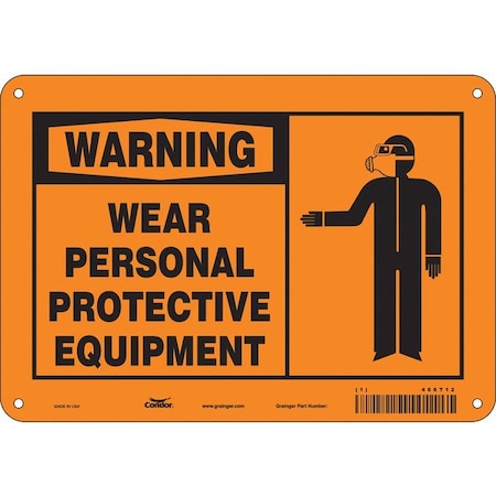 Safety Sign, 7 in Height, 10 in Width, Polyethylene, Vertical Rectangle, English, 466T12 MPN:466T12