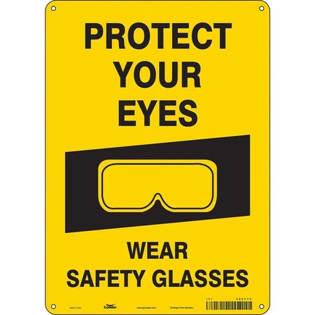 Safety Sign, 14 in Height, 10 in Width, Polyethylene, Vertical Rectangle, English, 466T72 MPN:466T72