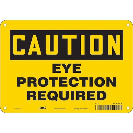 Safety Sign, 7 in Height, 10 in Width, Aluminum, Vertical Rectangle, English, 466U08 MPN:466U08