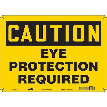 Safety Sign, 10 in Height, 14 in Width, Polyethylene, Horizontal Rectangle, English, 466U13 MPN:466U13