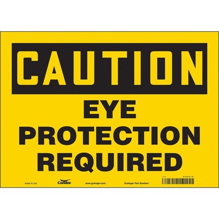 Safety Sign, 10 in Height, 14 in Width, Vinyl, Horizontal Rectangle, English, 466U16 MPN:466U16