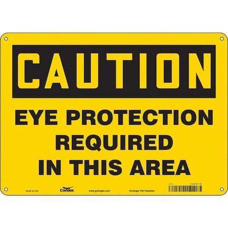 Safety Sign, 10 in Height, 14 in Width, Aluminum, Horizontal Rectangle, English, 466U18 MPN:466U18