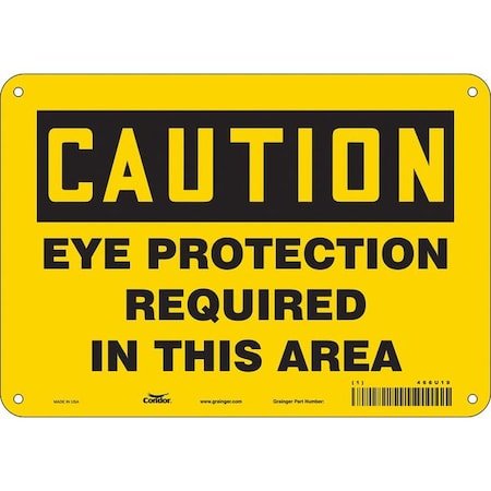 Safety Sign, 7 in Height, 10 in Width, Polyethylene, Vertical Rectangle, English, 466U19 MPN:466U19