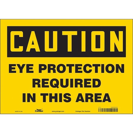 Safety Sign, 10 in Height, 14 in Width, Vinyl, Horizontal Rectangle, English, 466U22 MPN:466U22