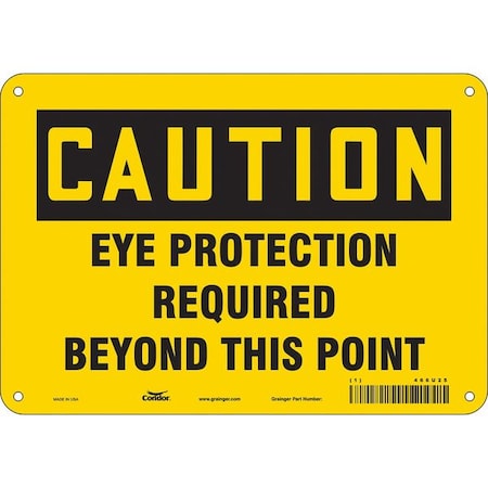 Safety Sign, 7 in Height, 10 in Width, Polyethylene, Vertical Rectangle, English, 466U25 MPN:466U25