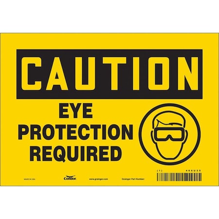 Safety Sign, 7 in Height, 10 in Width, Vinyl, Vertical Rectangle, English, 466U35 MPN:466U35
