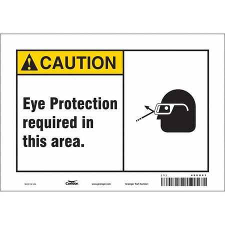 Safety Sign, 7 in Height, 10 in Width, Vinyl, Vertical Rectangle, English, 466U61 MPN:466U61