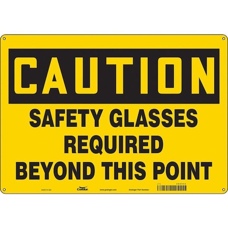 Safety Sign, 14 in Height, 20 in Width, Aluminum, Horizontal Rectangle, English MPN:466V32