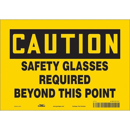Safety Sign, 7 in Height, 10 in Width, Vinyl, Vertical Rectangle, English, 466V44 MPN:466V44