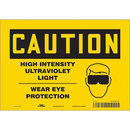 Safety Sign, 7 in Height, 10 in Width, Vinyl, Vertical Rectangle, English, 466W20 MPN:466W20