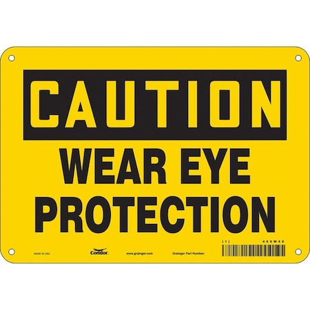 Safety Sign, 7 in Height, 10 in Width, Aluminum, Vertical Rectangle, English, 466W49 MPN:466W49
