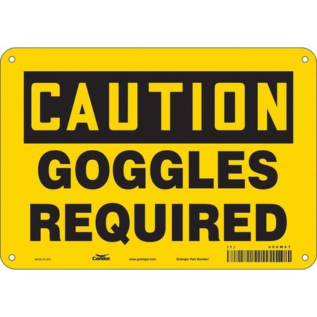 Safety Sign, 7 in Height, 10 in Width, Aluminum, Vertical Rectangle, English, 466W67 MPN:466W67