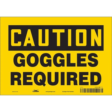 Safety Sign, 7 in Height, 10 in Width, Vinyl, Vertical Rectangle, English, 466W71 MPN:466W71