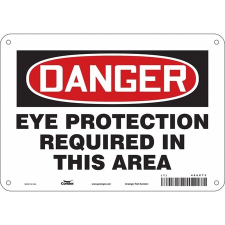 Safety Sign, 7 in Height, 10 in Width, Aluminum, Vertical Rectangle, English, 466X73 MPN:466X73