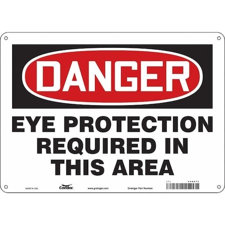 Safety Sign, 10 in Height, 14 in Width, Aluminum, Horizontal Rectangle, English, 466X74 MPN:466X74