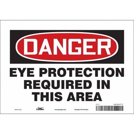 Safety Sign, 7 in Height, 10 in Width, Vinyl, Vertical Rectangle, English, 466X77 MPN:466X77