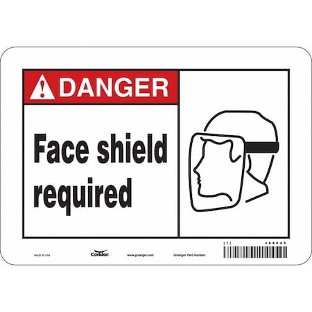 Safety Sign, 7 in Height, 10 in Width, Vinyl, Vertical Rectangle, English, 466X95 MPN:466X95
