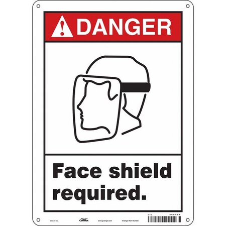 Safety Sign, 14 in Height, 10 in Width, Aluminum, Vertical Rectangle, English, 466Y09 MPN:466Y09
