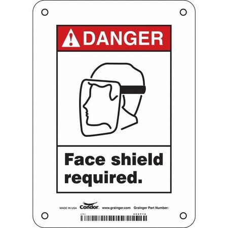Safety Sign, 7 in Height, 5 in Width, Polyethylene, Vertical Rectangle, English MPN:466Y10