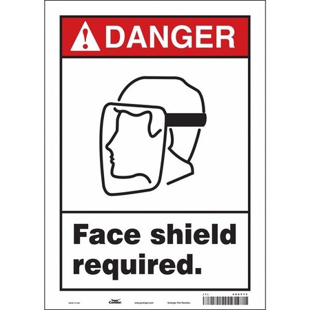 Safety Sign, 14 in Height, 10 in Width, Vinyl, Vertical Rectangle, English, 466Y15 MPN:466Y15