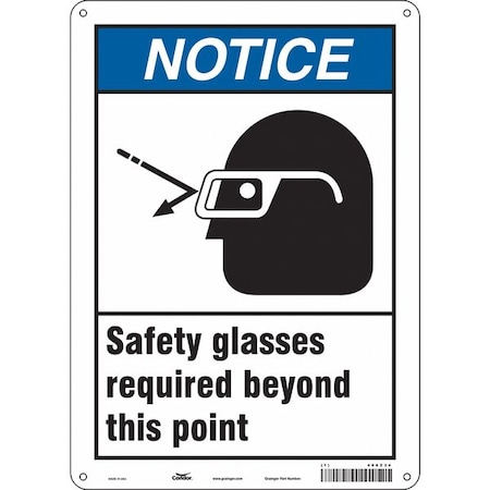 Safety Sign, 14 in Height, 10 in Width, Aluminum, Vertical Rectangle, English, 466Z34 MPN:466Z34