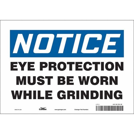 Safety Sign, 7 in Height, 10 in Width, Vinyl, Vertical Rectangle, English, 466Z80 MPN:466Z80