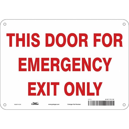Exit Sign, Aluminum, 10